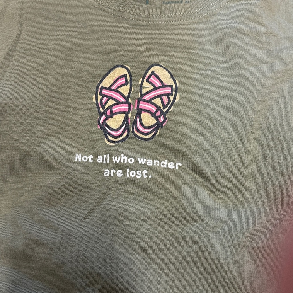 Life Is Good (set of 3 ) Large Short-Sleeve Graphic Tees - Olive, Blue, Red - Picture 2 of 4